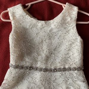 Formal White/Diamond Sparkle Toddler Dress